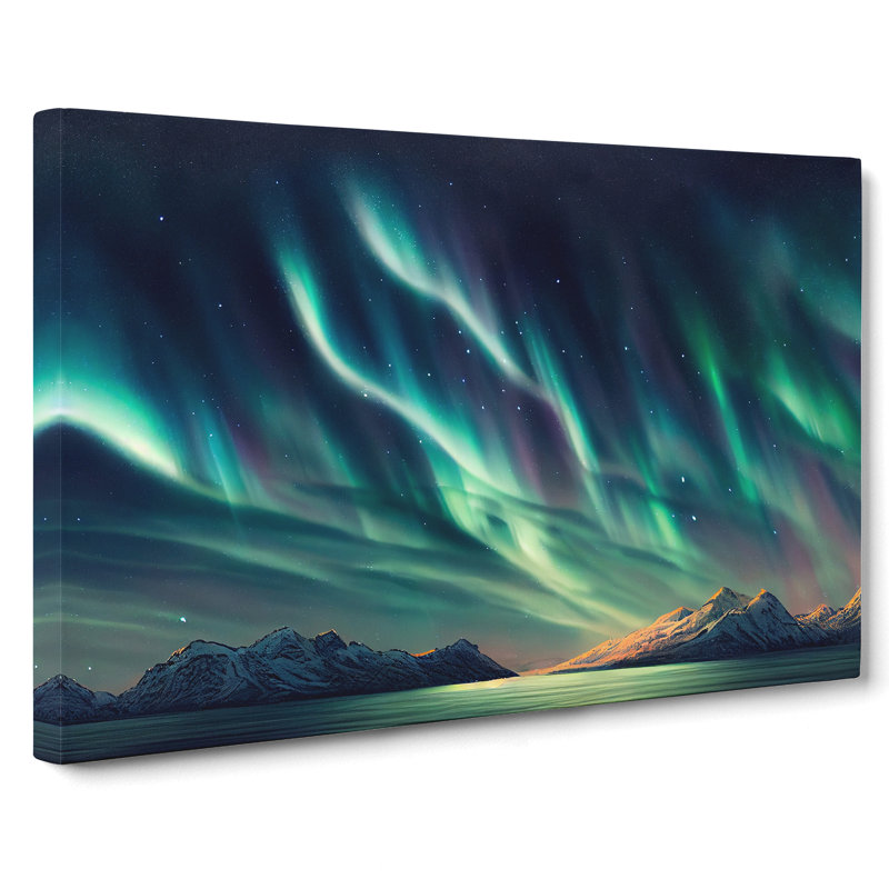 Overwhelming Northern Lights - Wrapped Canvas, 35cm H x 50cm W x 3cm D