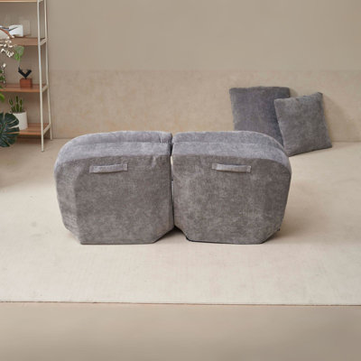 Canapé-lit double convertible pliable, rose