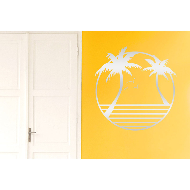 Nautical & Beach Non-Wall Damaging Wall Decal, Shiny Silver