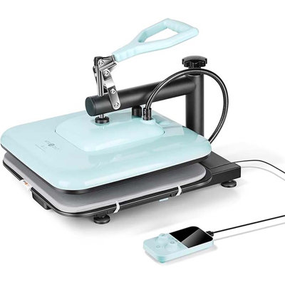 Presse à chaleur manuelle blanche Us 15 po x 15 po