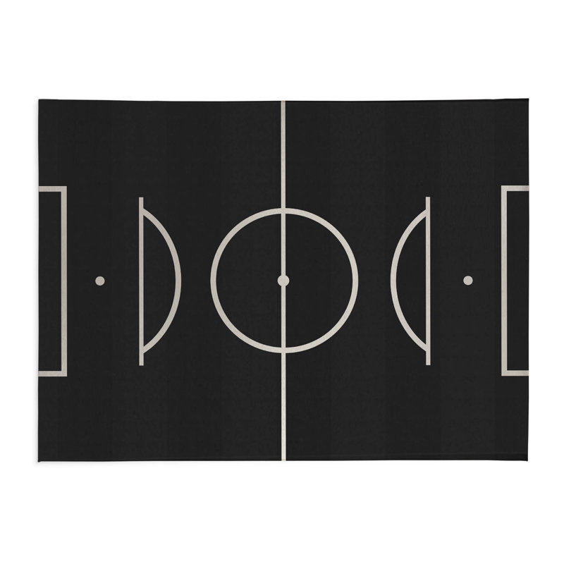 Tapis de cuisine Soccer Field, Gris anthracite, Rectangle 4pi x 6 pi