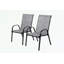Chaises de patio 2 pièces avec accoudoirs et dossier haut-126273331