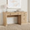 54" Fluted Home Office Desk with Charging Station, Modern Executive Computer Desk with File Cabinet