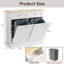 Armoire à poubelle inclinable en bois 20 gallons pour cuisine et buanderie-101920073