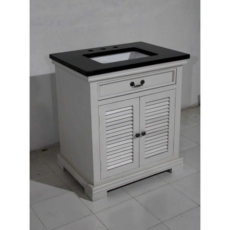Weatherwax 30 " W Freestanding Standard Free Standing Single Double Single Vanity Bathroom Vanity With Granite Top