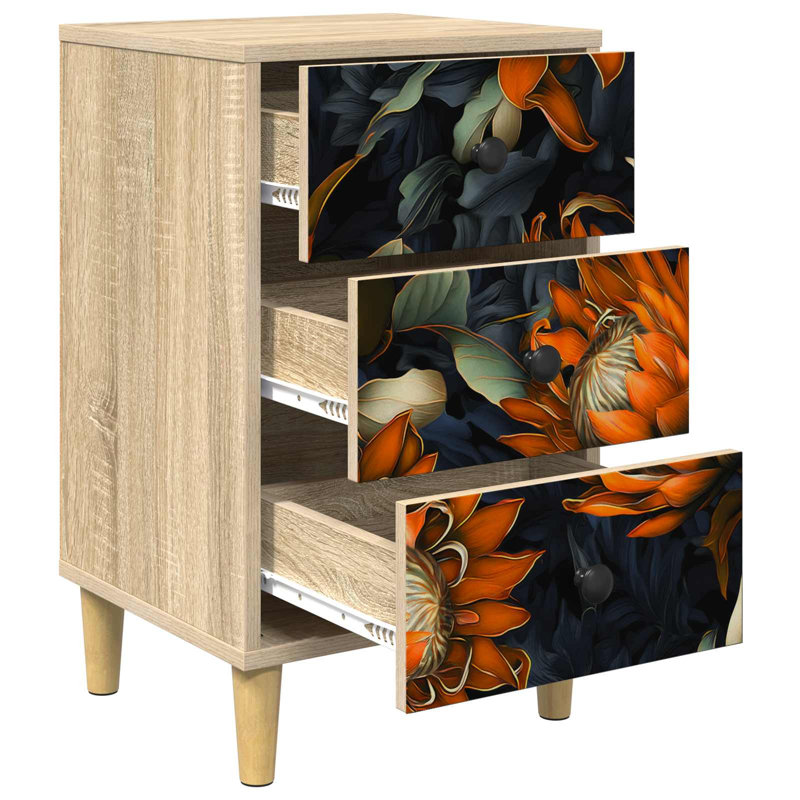 36 cm W Bedside Table, 2