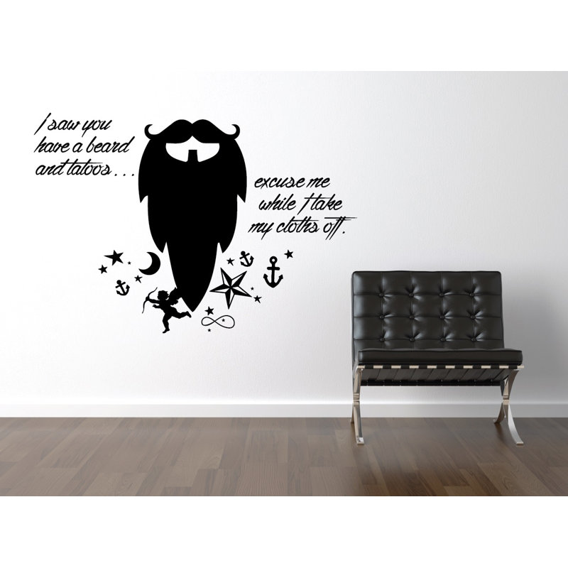 Décalcomanie murale citation amusante airblown, H 48 po x l 70 po x P 0,01 po, Noir