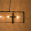 Lustre rectangulaire 4 lumières avec verre texturé