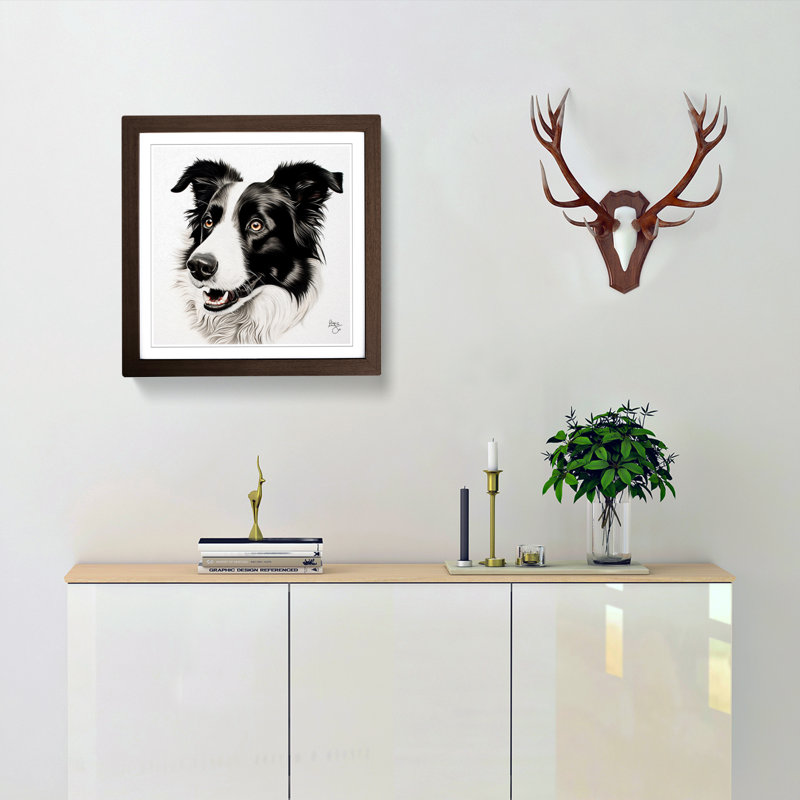 Single Picture Frame Print on Wood, Walnut