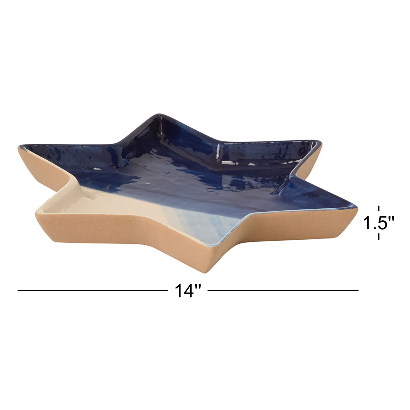 Magen Decorative Plate, 1.50" H x 14" W x 14" D
