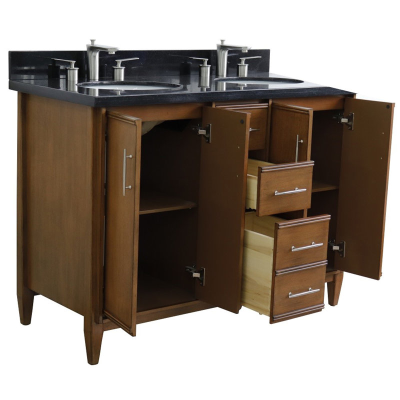 Ensemble de meuble-lavabo double 49 po Haydel, Noir