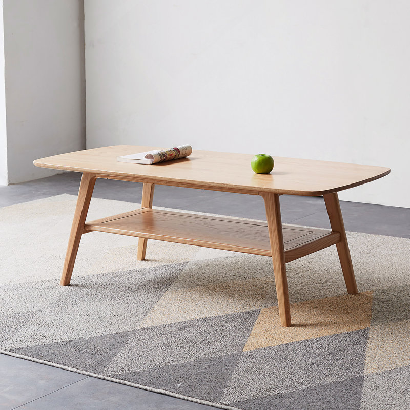 Table basse avec plateau central 100% bois massif