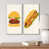 Toile avec cadre blanc
