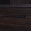 Armoire de rangement de style Mid-Century en faux bois, hauteur de 37,85 po, tiroir spacieux et rangement chic, haut, avec poignées à tablettes
