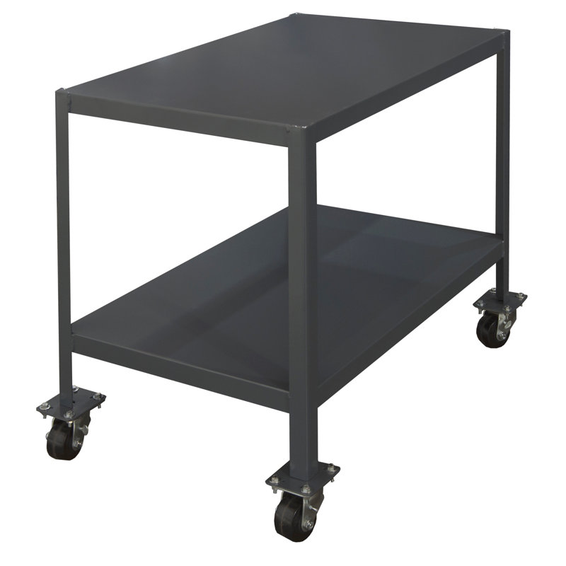 Steel Top Workbench with Wheels, 30" H x 36" W x 24" D