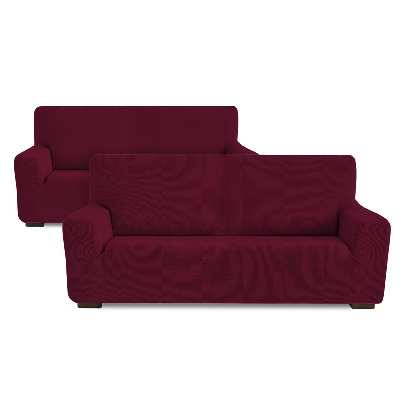 Monaco Sofa Slipcover, Set 3+2 Seats, Brown