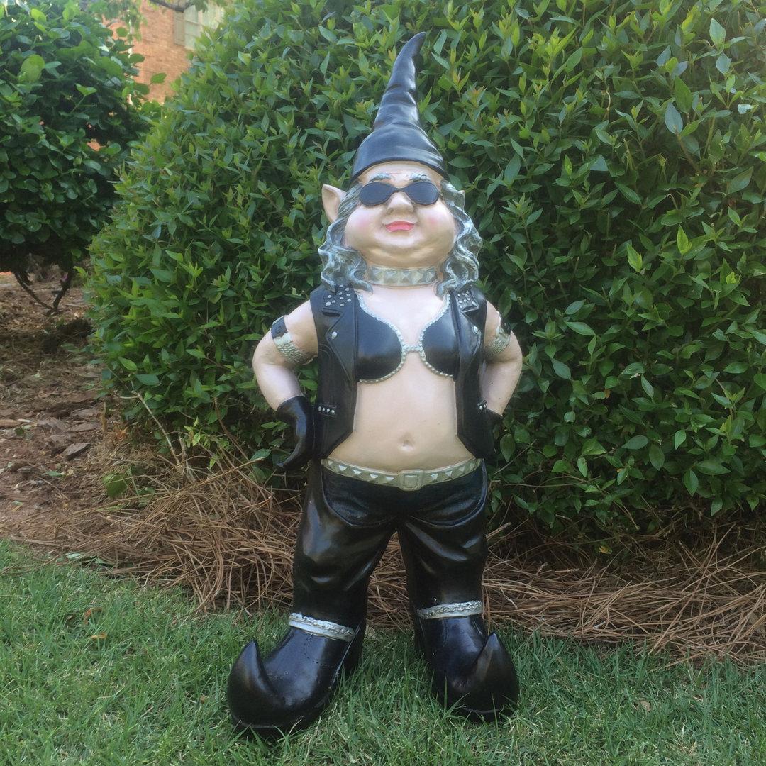 Born-to-Ride Gnomes Biker Babe Motorcycle Garden Statue HomeStyles