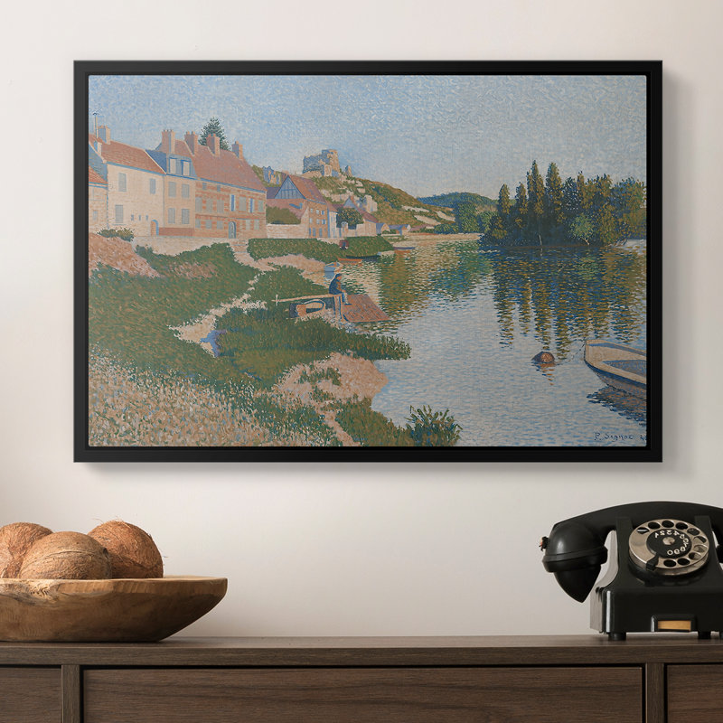 Les Andelys, Côte d'Aval, 1886 - Paul Signac, toile tendue avec châssis, 16 x 24, Noyer