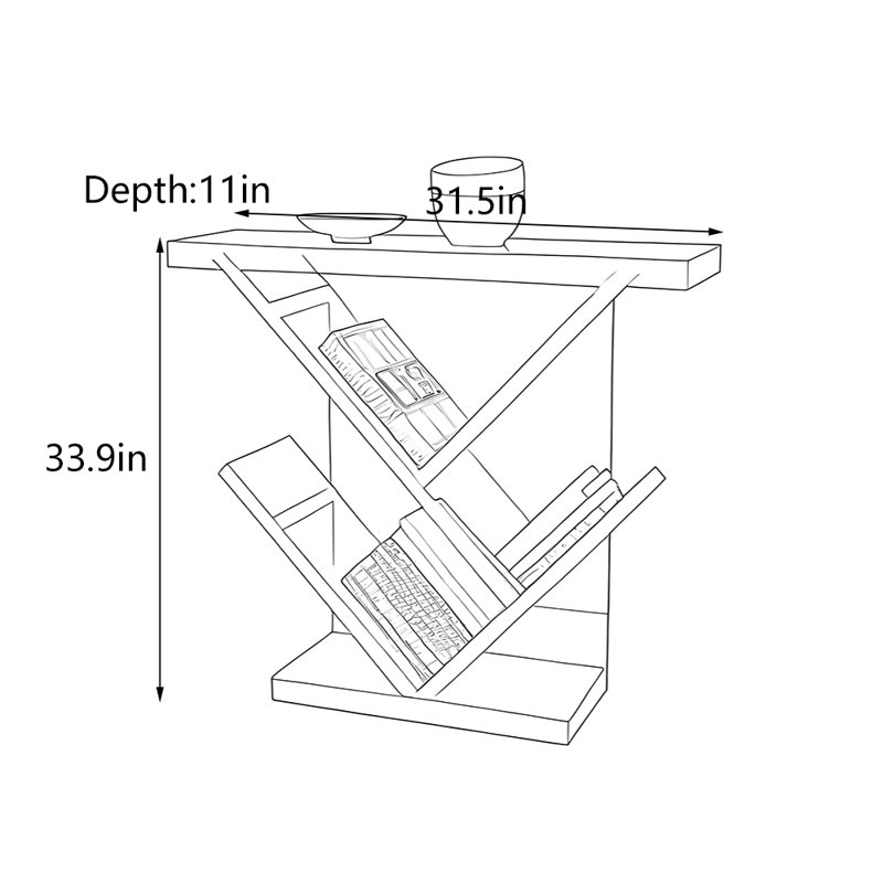 Italian Minimalist Acrylic Console Table, 33.9" H x 31.5" W x 11" D