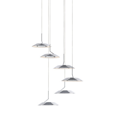 Luminaire suspendu en grappe 6 lumières Royyo