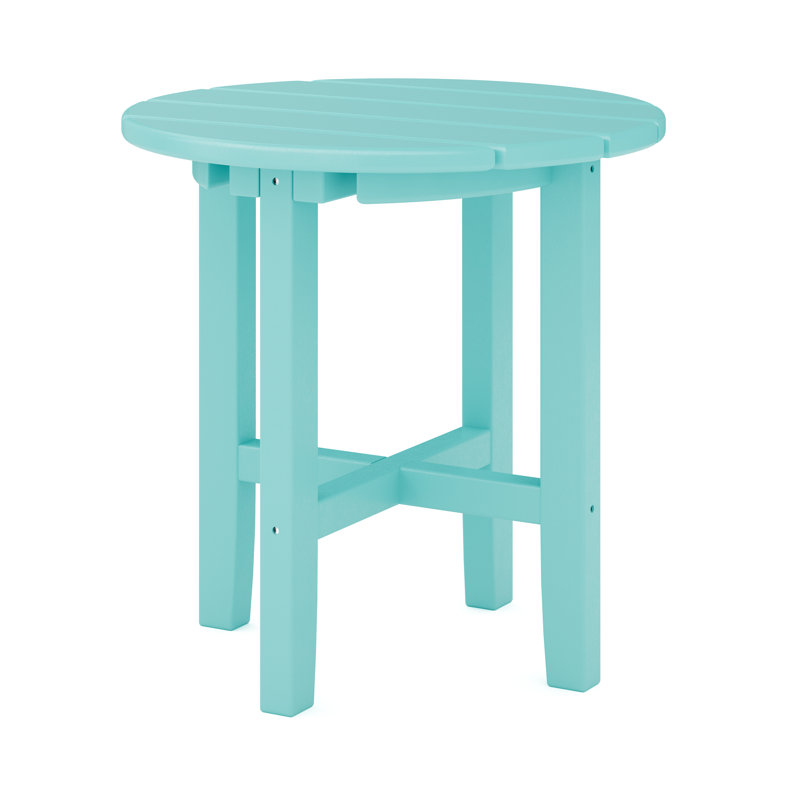 Table d'appoint ronde Iser, Bleu sarcelle Gulf Shores, Bleu sarcelle Gulf Shores