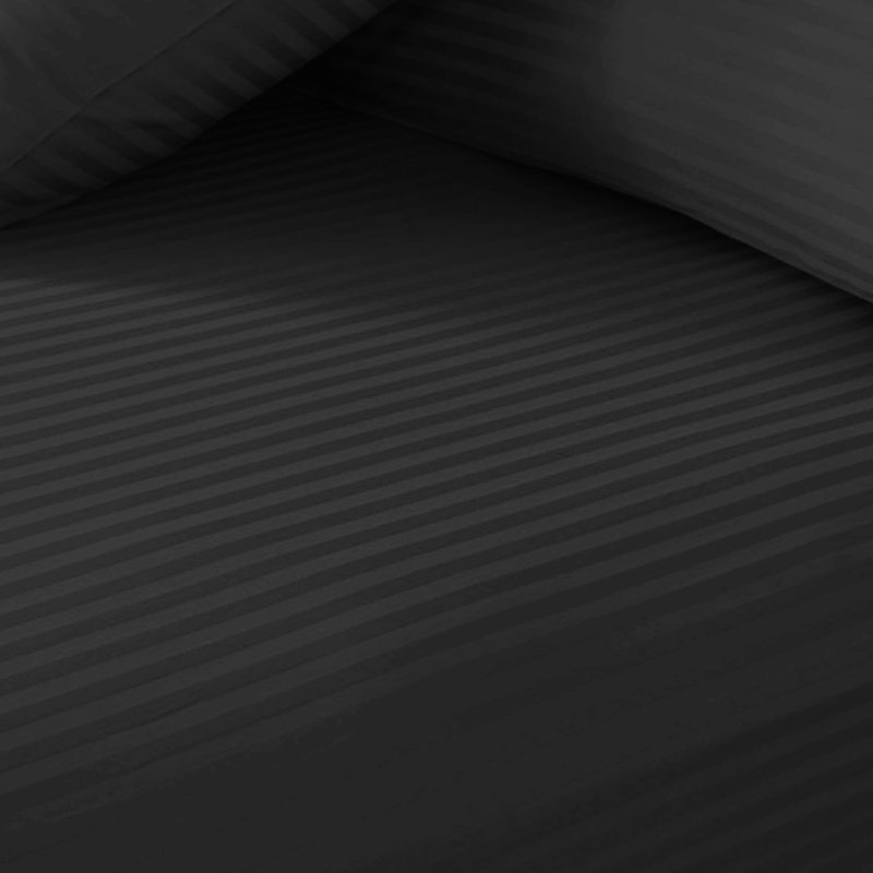 Microfiber Standard Fitted Sheet, Black, Kingsize (5')