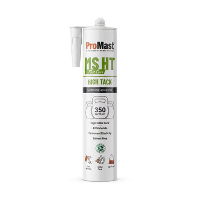 ProMast MS HT High-Tack Montage Adhesive – Solvent-Free Multi-Surface Construction Glue for Home, Marine, Auto & Wall Panels