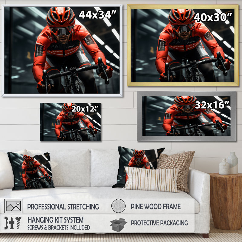 Bicycle Pedal Power III - Transportation Wall Art Living Room, Toile tendue, H 12 po x l 20 po x P 1 po