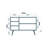 Aerona Modern Console Table with Multiple Shelves, Sonoma Oak, 47.2 x 35.4 x 14.2 inches | 100% Melamine Coated Particle Board, 0.7 inches Thick | Hornbeam Legs & Metal/Rope Handles, UV Coated, Wall-Mountable Design