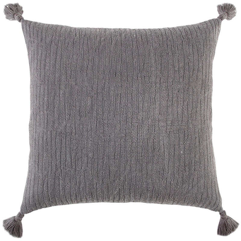 Terracotta Solid Tonal Abstract Throw Pillow, Gray