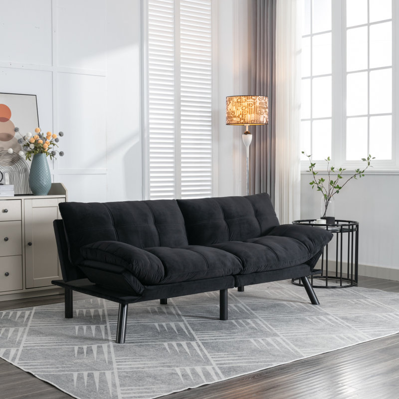 Canapé-lit pliant convertible crème, H 30,71 po x l 62,99 po x P 31,88 po, Crème