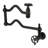 Kingston Brass Webb Two-Handle 1-Hole Wall Mount Pot Filler Faucet with Knurled Handle-87907535