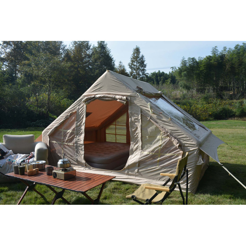 Tente de camping gonflable 4 saisons avec structure gonflable haute performance et structure gonflable 4 à 6 personnes