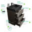 Meuble-lavabo autoportant avec lavabo une pièce Ulric