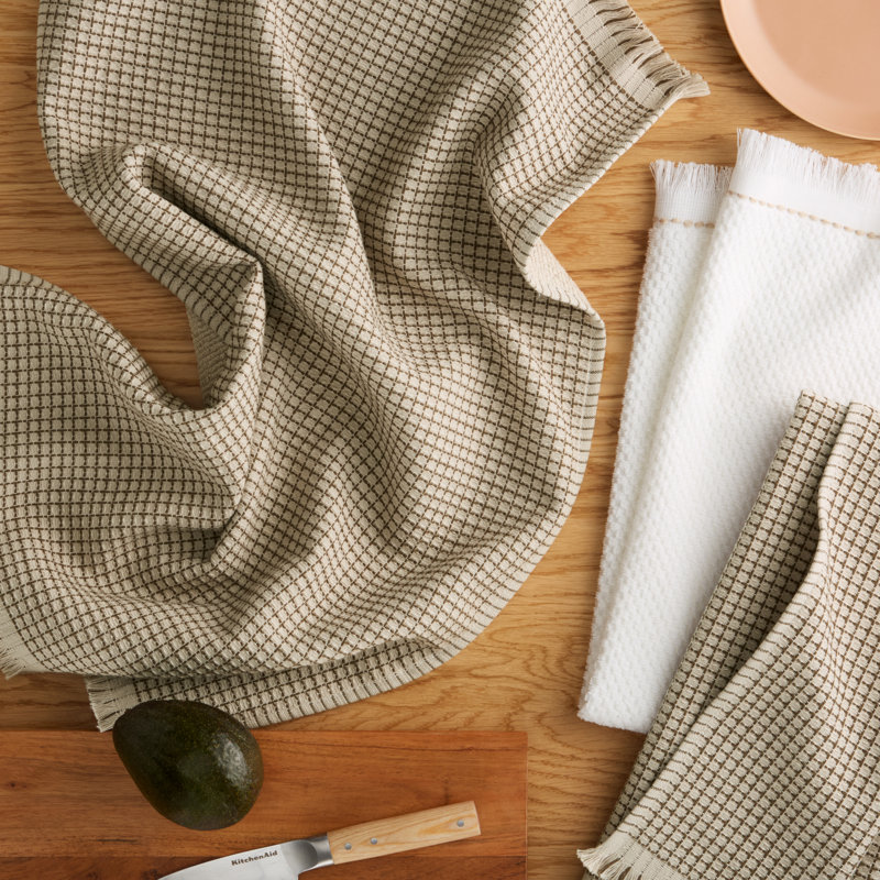 GOURMET SERIES Cotton Waffle Linen Set, Milkshake Tan