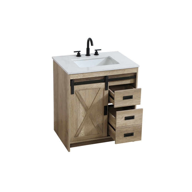 Meuble-lavabo simple 30 po Boden, Chêne naturel