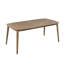 Table de salle à manger moderne en bois d'acacia pour les rassemblements extérieurs