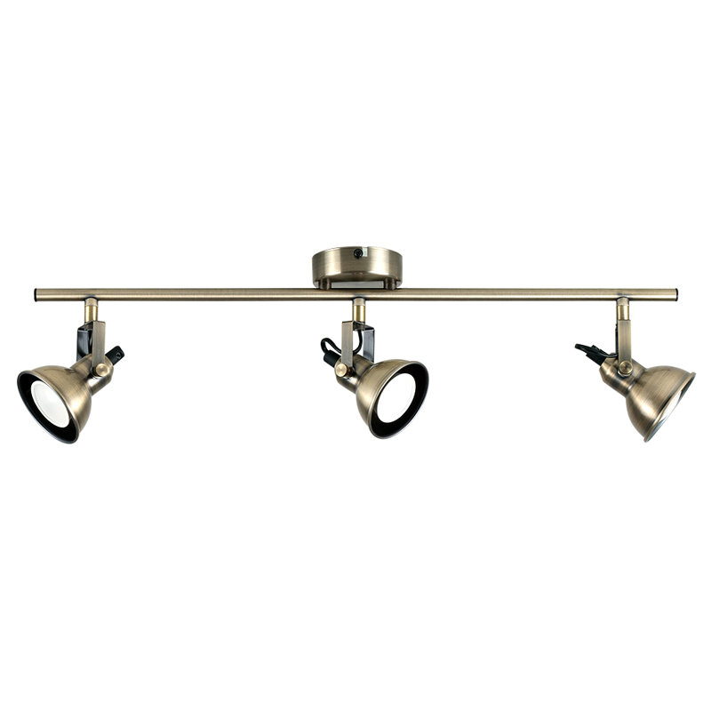 Hanks 3-Light Track Kit, Antique Brass, 3000K