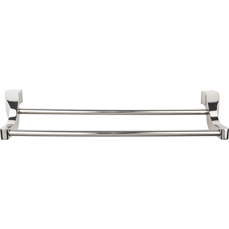 Aqua Double 31 1/4" Wall Mounted  Towel Bar, Polished Nickel
