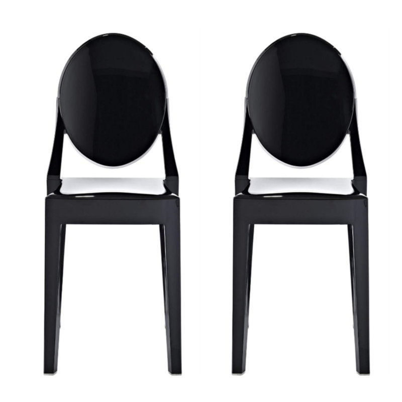 Bergevin Bryker Woods Stacking Side Chair, Black