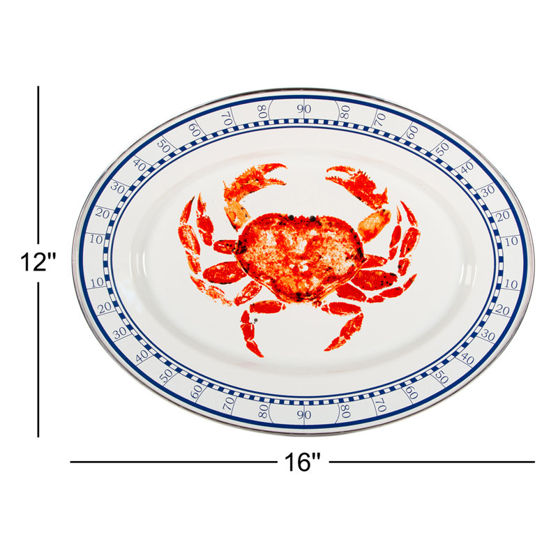 Crab House Enamelware Platter