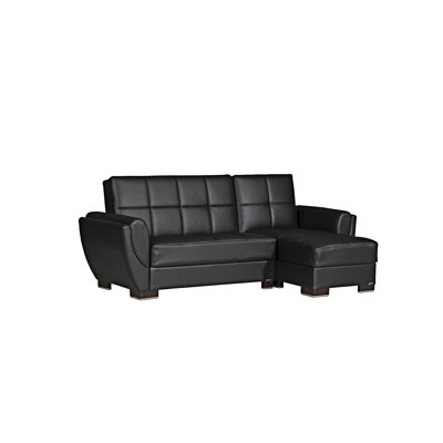 Upholstered Convertible Chaise Lounge With Storage