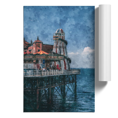 Brighton Pier Painting - Frameless Print