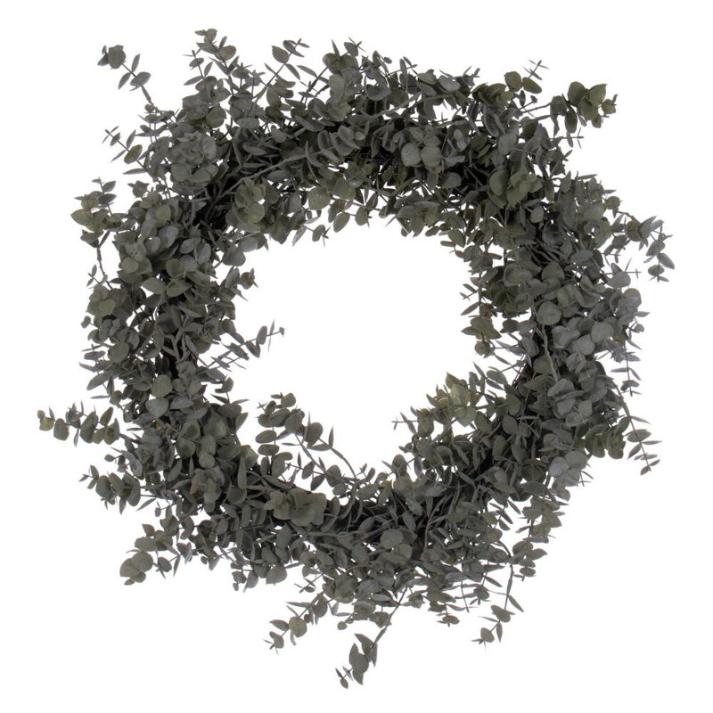 Faux Eucalyptus Wreath, 4" H x 5" W x 224" D
