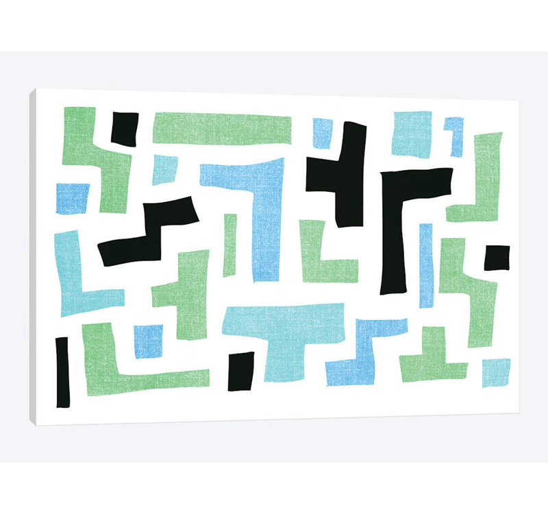 «Geo I», impression sur toile, H 26 po x l 40 po x P 1,5 po, Pas de tapis, Toile tendue