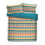 100% Recycled Polyester Geometric Duvet Cover Set with Pillowcases-119666258