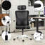 Mesh Office Chair with Adjustable Headrest, Lumbar Support-490453677