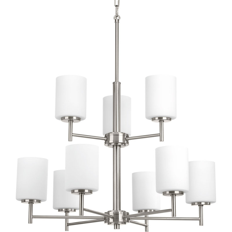 Replay 9 - Light Steel Dimmable Chandelier