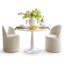 Ensemble de table et de chaises pour 2 personnes avec table ronde et 2 chaises rembourrées pivotantes-1152888469