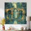 «Beige Green River Reflections Park Bridge II», reproduction d'art mural-1461859629-1461859634